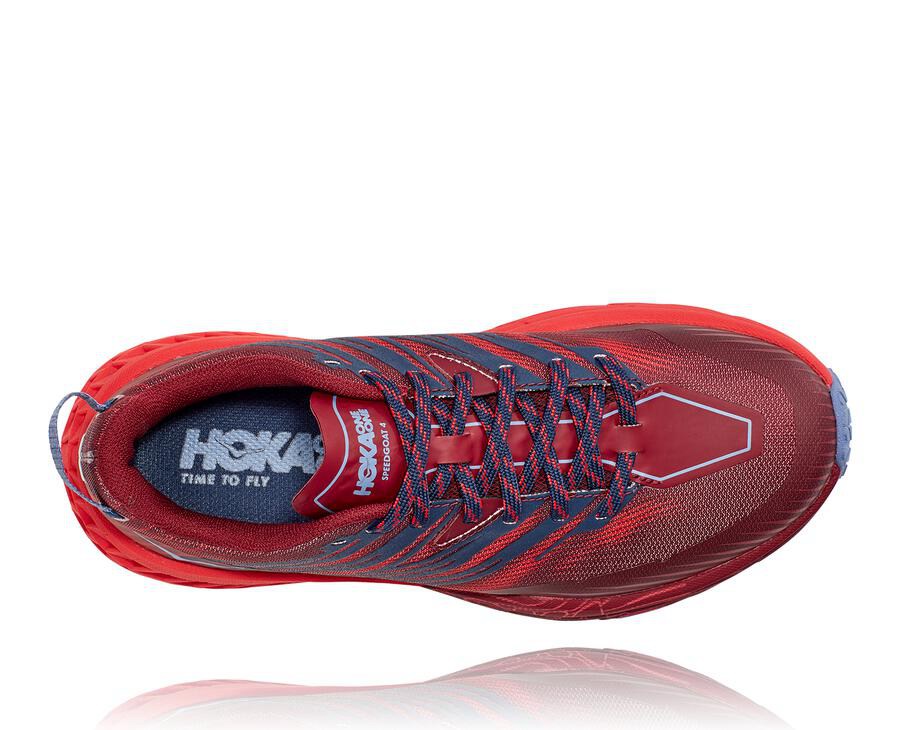 Hoka One One Trainers Womens Red - Speedgoat 4 - 05813GEVR